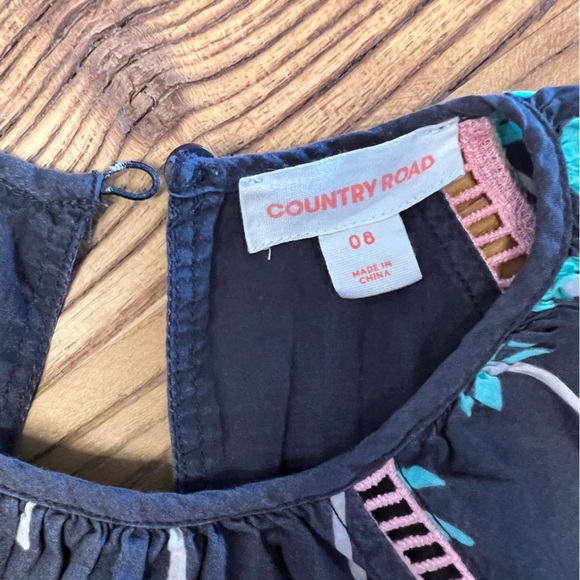 Country Road Girls Size 8 Playsuit - Grey with Flamingos & Palm Trees - Picture 7 of 7